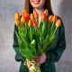 Букет из 17 оранжевых тюльпанов